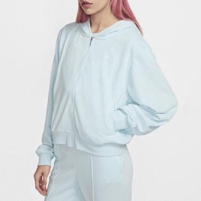 Nike Sportswear Chill Terry Hoddie aus French Terry mit durchgehendem Reißverschluss für Damen