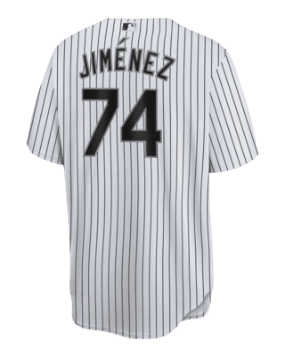 Eloy Jimenez Chicago White Sox Autographed White Pinstripe Nike Authentic  Jersey