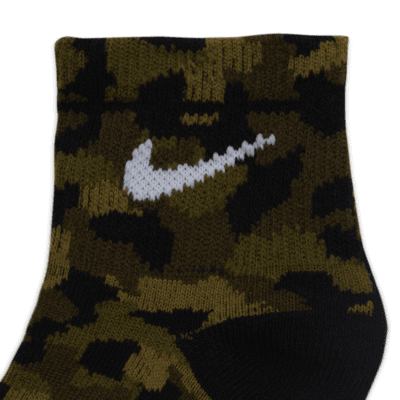 Nike Baby (0-9M) Camo Ankle Socks (6 Pairs)