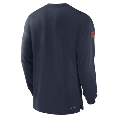 Playera de manga larga Nike Dri-FIT para hombre Chicago Bears Sideline Player Team Issue