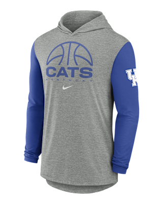 Мужская футболка Kentucky Basketball Nike Dri-FIT College Long-Sleeve Hooded для баскетбола