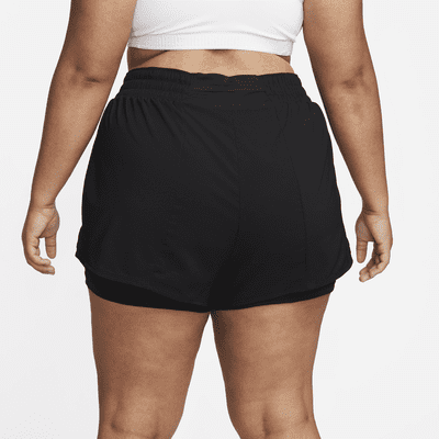 Nike Dri-FIT One Women's High-Waisted 3" 2-in-1 Shorts (Plus Size)