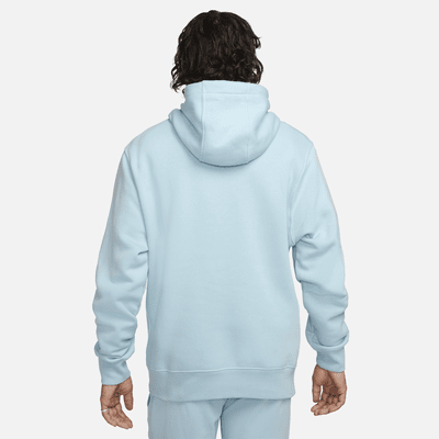 nike club hoodie in pale blue
