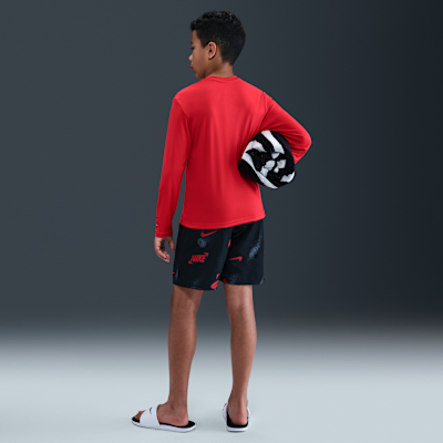 Playera de manga larga Dri-FIT para niño talla grande Nike Swim Hydroguard