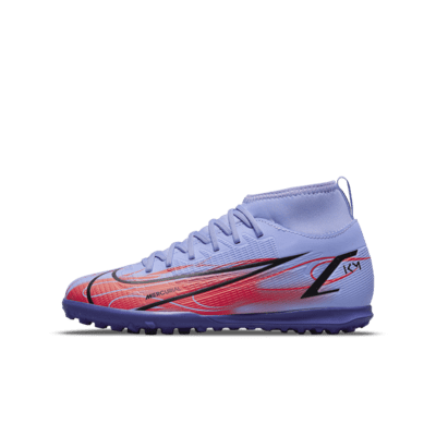 Calzado de fútbol para pasto sintético (turf) para niños talla  pequeña/grande Nike Jr. Mercurial Superfly 8 Club KM TF. Nike.com