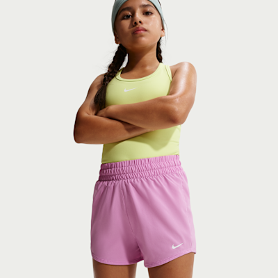 Nike One Big Kids' (Girls') Dri-FIT High-Waisted Woven Training Shorts