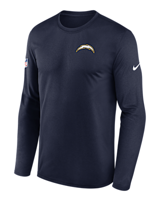 Мужская футболка Los Angeles Chargers Alt Legend Small Logo Nike Dri-FIT NFL Long-Sleeve