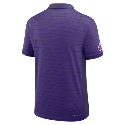 Polo Nike Dri-FIT de la NFL para hombre Minnesota Vikings Sideline Victory Stripe