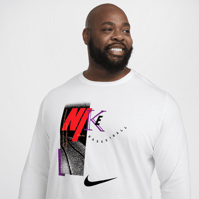 Camisola de basquetebol de manga comprida Nike para homem