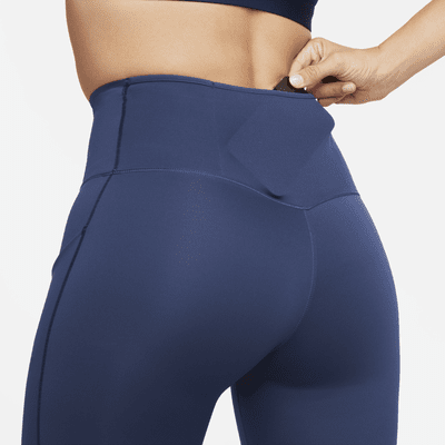 Leggings con bolsillos de tiro alto de largo completo de sujeción firme para mujer Nike Go