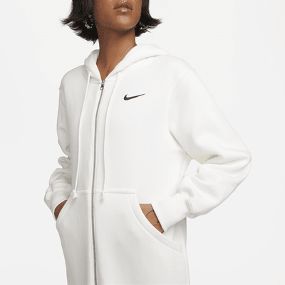 Sudadera con gorro con cierre completo larga oversized para mujer Nike Sportswear Phoenix Fleece