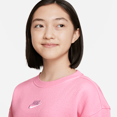 Nike Sportswear Club Fleece Big Kids' (Girls') Crew Sweatshirt