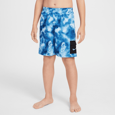 Traje de baño tipo shorts cargo con forro interior de 18 cm Nike Swim Voyage para niños talla grande