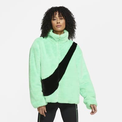 nike green and black jacket