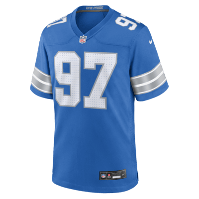 Jersey de fútbol americano Nike de la NFL Game para hombre Aidan Hutchinson Detroit Lions