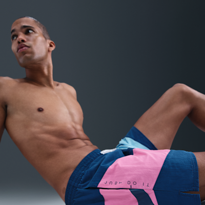Shorts de voleibol de 13 cm para hombre Nike Swim Multi-Logo Vortex