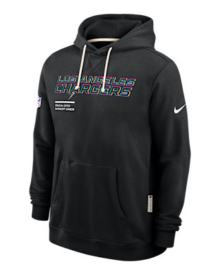 Мужское худи Los Angeles Chargers Crucial Catch Sideline Nike Dri-FIT NFL Pullover Hoodie