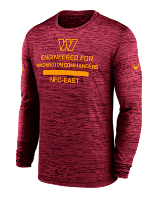 Мужская футболка Washington Commanders Sideline Team Issue Velocity Nike Dri-FIT NFL Long-Sleeve