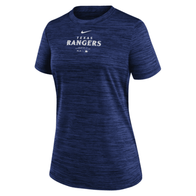 Texas Rangers Authentic Collection Practice Velocity Women's Nike Dri-FIT MLB T-Shirt