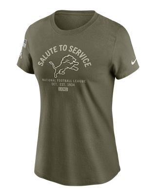 Женская футболка Detroit Lions Salute to Service Sideline Nike NFL