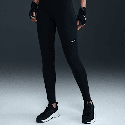 Nike Pro Women's Mid-Rise Mesh-Paneled Leggings