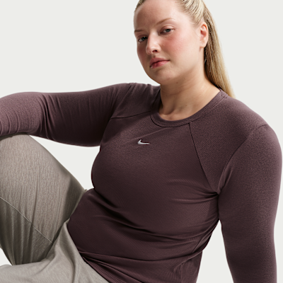 Nike Sportswear Chill Knit Women's Tight Long-Sleeve Ribbed Top (Plus Size)