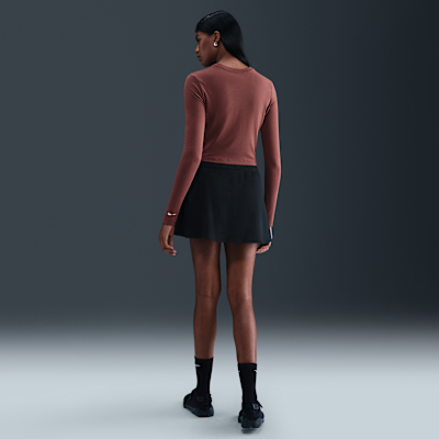 Playera de manga larga slim cropped para mujer Nike Sportswear Chill Knit