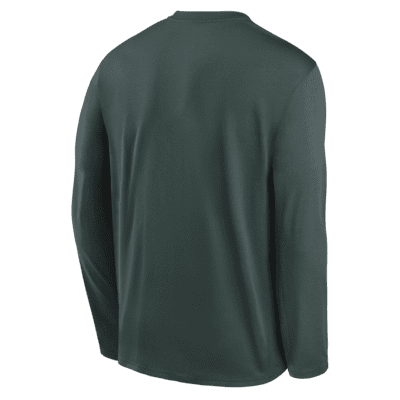 Men's Nike Gray/Green Oakland Athletics Authentic Collection Game Long  Sleeve T-Shirt