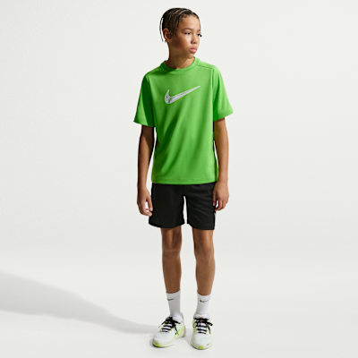 Playera de entrenamiento de manga corta Dri-FIT para niño talla grande Nike Multi