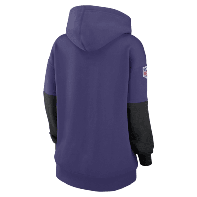 Sudadera con gorro sin cierre Nike de la NFL para mujer Baltimore Ravens Sideline Essential