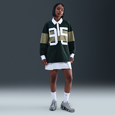 Damska koszulka polo z długim rękawem i grafiką Nike Sportswear