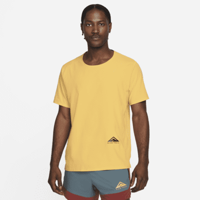 yellow nike running top