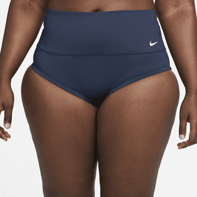 Parte inferior de traje de baño con cintura de tiro alto para mujer Nike Essential (talla grande)