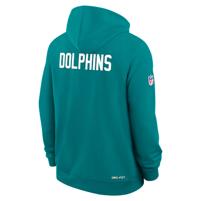 Miami Dolphins Alt Offensive Set Play Sideline Men's Nike Dri-FIT NFL Pullover Hoodie