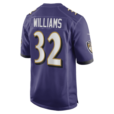 Marcus Williams Baltimore Ravens Men's Purple Name & Number Logo T-Shirt 