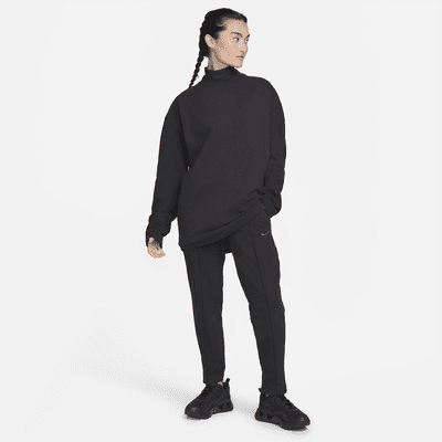 black funnel neck sweatshirt