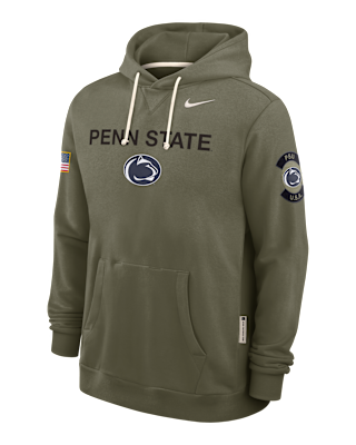 Мужское худи Penn State 2025 Military Appreciation Nike Dri-FIT College Pullover Hoodie