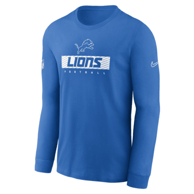 Detroit Lions Sideline Team Issue Men's Nike Dri-FIT NFL Long-Sleeve T-Shirt