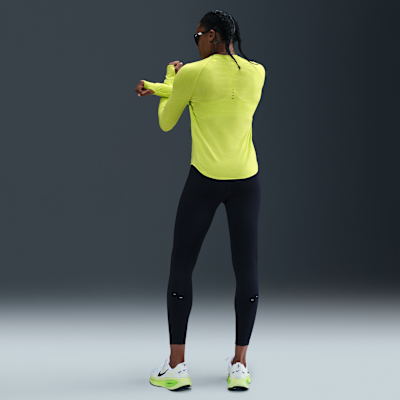 Nike Swift Dri-FIT hardlooptop met ronde hals, lange mouwen en uv-bescherming voor dames