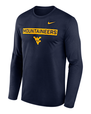 Мужская футболка West Virginia Primetime Legend 2-Hit Nike Dri-FIT College Long-Sleeve