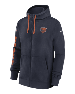 Мужское худи Chicago Bears Sideline Team Issue Club Nike Full Zip Hoodie