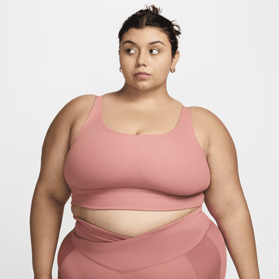 Nike Zenvy Rib Women's Light-Support Non-Padded Longline Sports Bra (Plus Size)