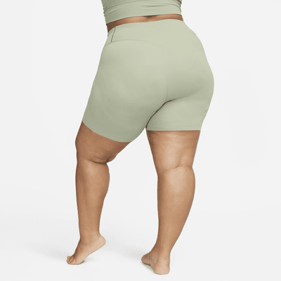 Shorts de ciclismo de 20 cm de tiro alto de sujeción ligera para mujer Nike Zenvy (talla grande)