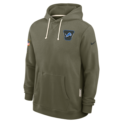 Detroit Lions Salute to Service Sideline Dominant Force Men's Nike Dri-FIT NFL Pullover Hoodie