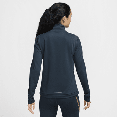 Capa intermedia de correr Dri-FIT con cierre de 1/4 para mujer Nike Swoosh