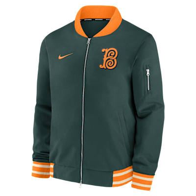 Baltimore Orioles Authentic Collection City Connect Men's Nike MLB Full-Zip Bomber Jacket from Nike - $210