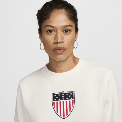 Sweatshirt de gola redonda Nike Team USA Phoenix Fleece para mulher