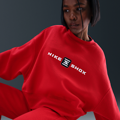 Sweatshirt de gola redonda folgada Nike Sportswear Phoenix Fleece Shox para mulher