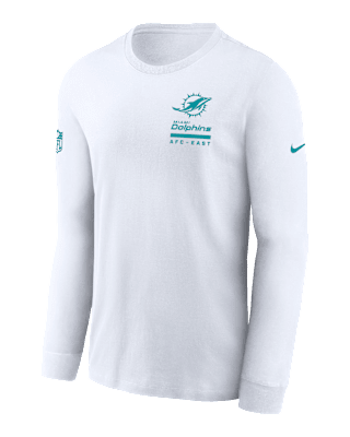 Мужская футболка Miami Dolphins Sideline Team Issue Nike Dri-FIT NFL Long-Sleeve