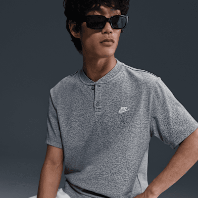 Henley de manga corta para hombre Nike Club